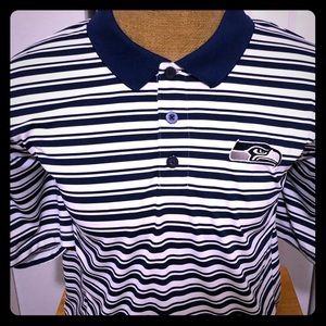 nfl seahawk men's dri fit polo shirt